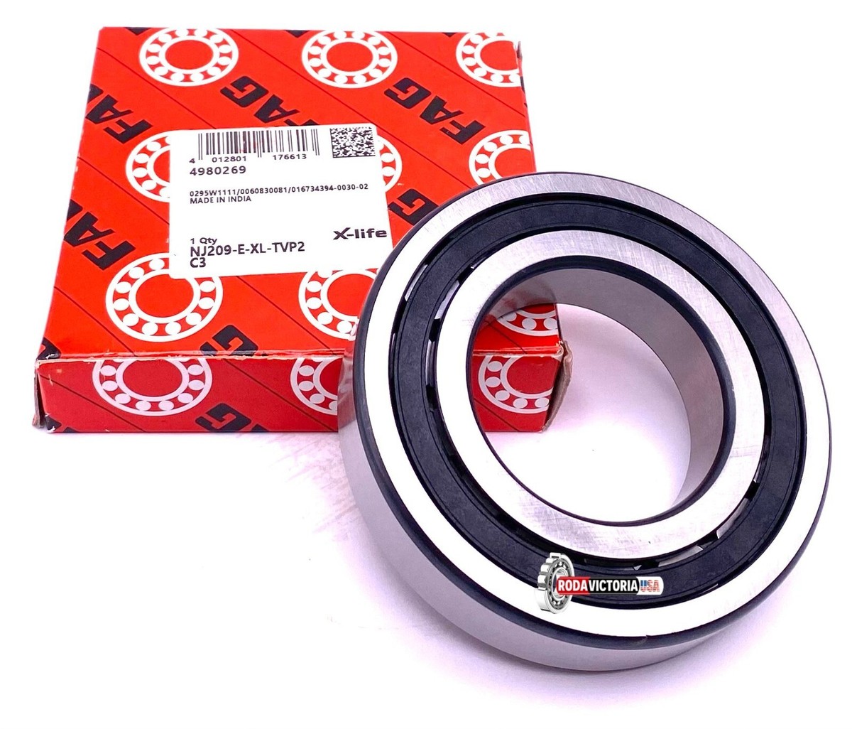 FAG NJ209 E XL TVP2 C3 Cylindrical Roller Bearing 45x85x19 mm | eBay
