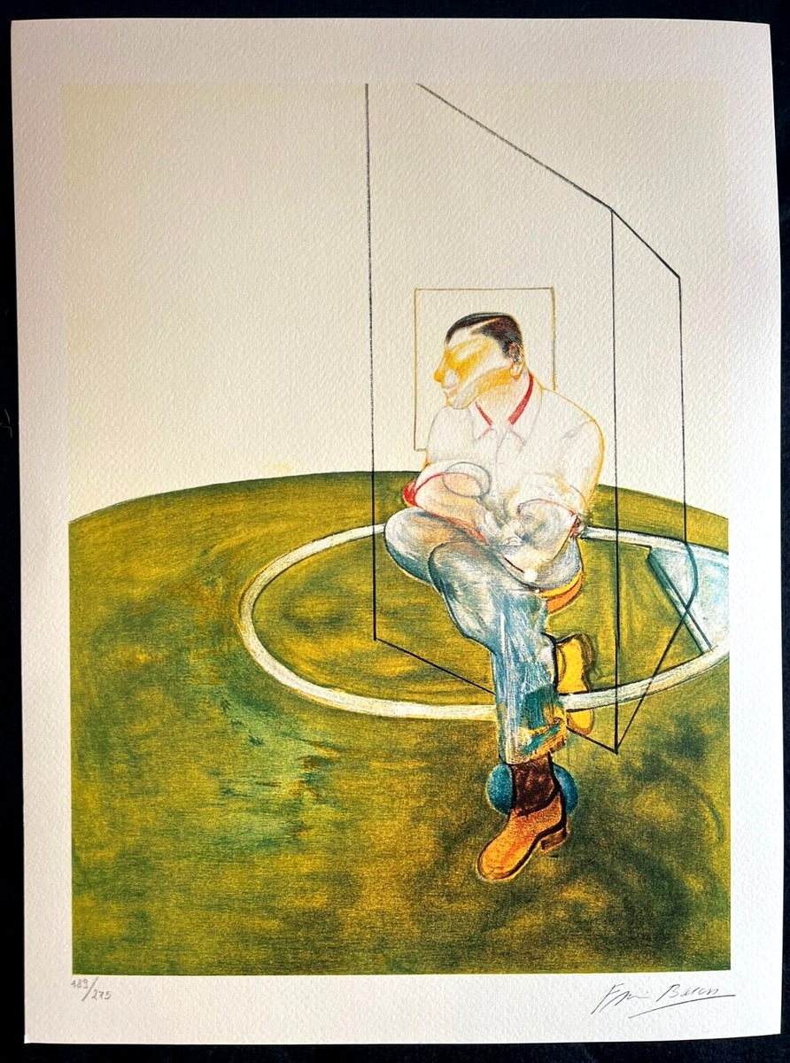 Francis Bacon Lithographie COA Original Sign. op Nummeriert