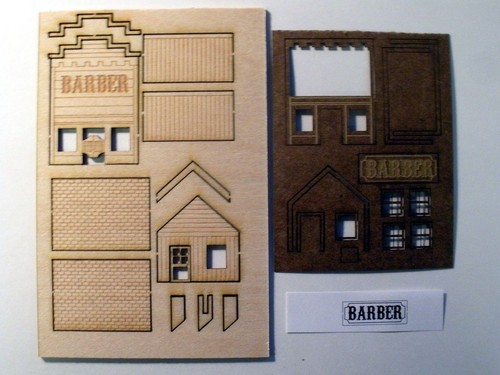 N Scale Old West Barber Shop Kit - Picture 7 of 7