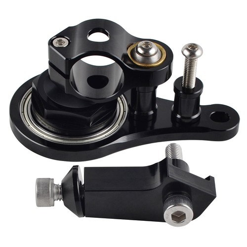 CNC Steering Damper Mounting Kit For Kawasaki Ninja ZX-6R ZX636 2005-2006 Black - Picture 4 of 6