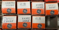 7 GE Electronic Tubes, NOS  Television  Radio  All Different, Original Boxes