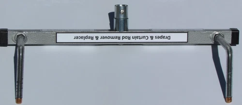 DRAPE & CURTAIN ROD REMOVER & REPLACER - FITS ALL STANDARD POLES OR EXTENSION  A