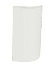 Homebase Handleless Kitchen Cabinet Curved Door White Gloss