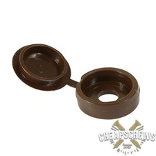 HINGED SCREW COVER CAP WHITE YELLOW BLACK BLUE BROWN FOR 3-6mm (4g-12g) SCREWS