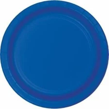 Cobalt Blue 9" Paper Plates 24 Per Pack Blue Tableware Decorations Supplies