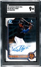 WILLY FANAS 2022 Bowman Chrome CPA-WF Auto SGC 9 NEW YORK METS