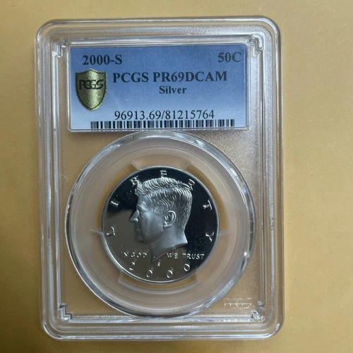 2000 S 50C Kennedy  Silver Half Dollar Proof PCGS PR69 DCAM