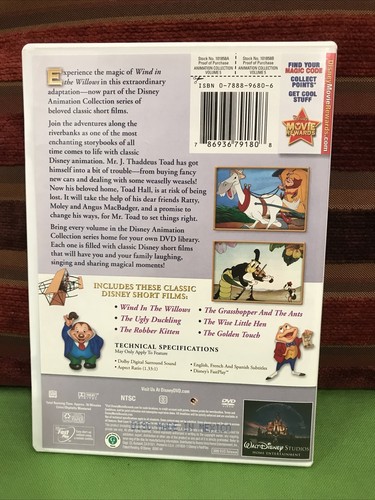 Mr. Toad's Wild Ride Ugly Duckling Silly Symphonies Classic Disney Cartoons DVD - Picture 2 of 5