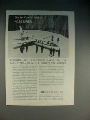 1965 Aero Jet Commander Plane Ad - Certified!