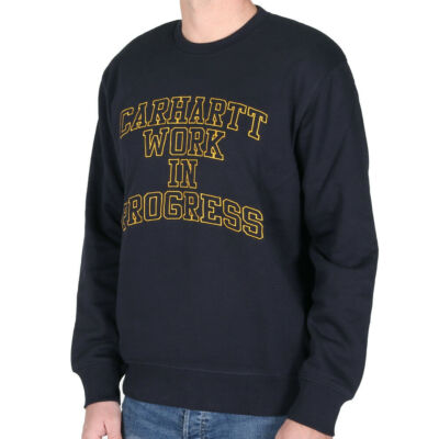 Carhartt WIP Division Embroidery Sweat Dark Navy Quince Herren Sweatshirt Blau