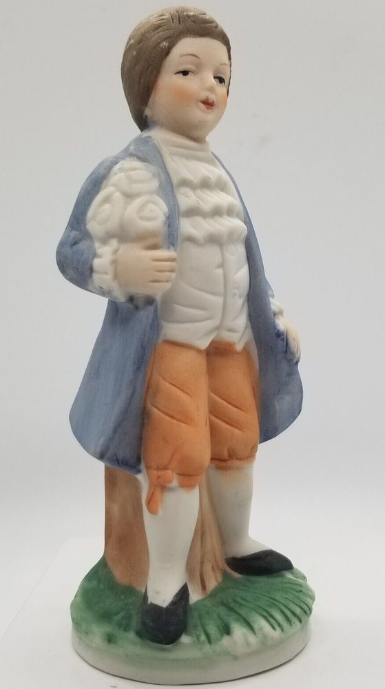 Colonial Boy Bisque Figurine Occupied Japan Vintage 5