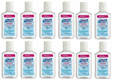 12 PACK! NEW Purel Travel Bottle Pocket Instant Hand Gel 1 FL OZ Each HR