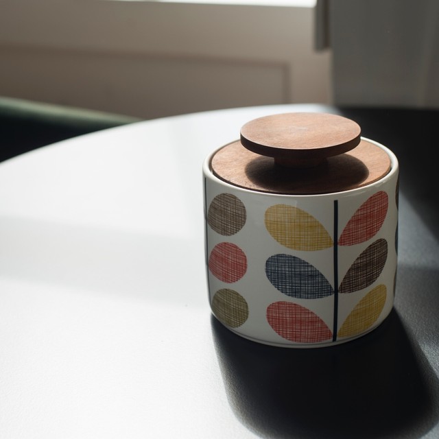 orla kiely tea coffee sugar canisters