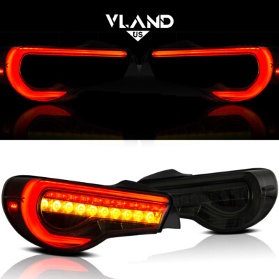 Smoked VLAND LED Tail Lights For Toyota 86 Subaru BRZ Scion FR-S 12-20 Rear Lamp