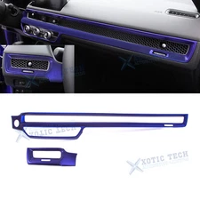 2pcs Blue Sport Style Dashboard AC Air Vent Panel Cover For Honda Civic 11th Gen