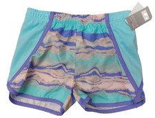 Layer 8 Little Girls' Mesh Side Shorts 6X Tie dye Purple wave