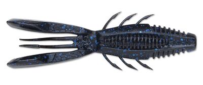 Rapala CrushCity Bronco Bug 4'' Black Blue Flake Soft Bait CCBRB4BKB 6pk