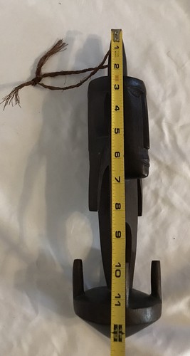 Rare Vintage Hand Carved Wooden Ethnic Tribal Hanging Sculpture 2 Sided - Picture 8 of 8