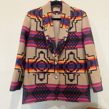 Pendleton S Native Blanket Jacket Coat Shawl Collar Women Vintage Portland Or Us