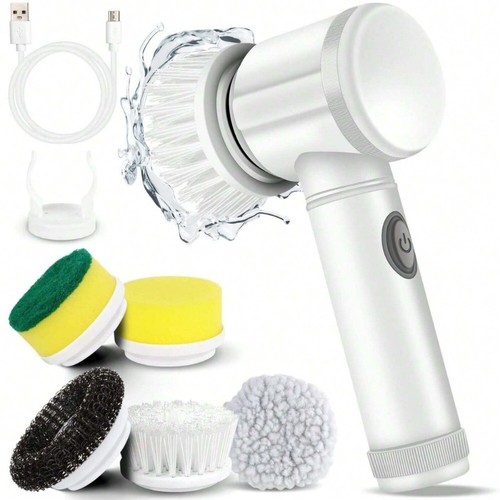 Power Clean Spin Scrubber 6 Replaceable Brush Heads Cleaning Brush - Bild 17 von 19
