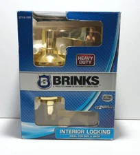 Brinks Interior Locking Wave Lever Door Handle Bed and Bath