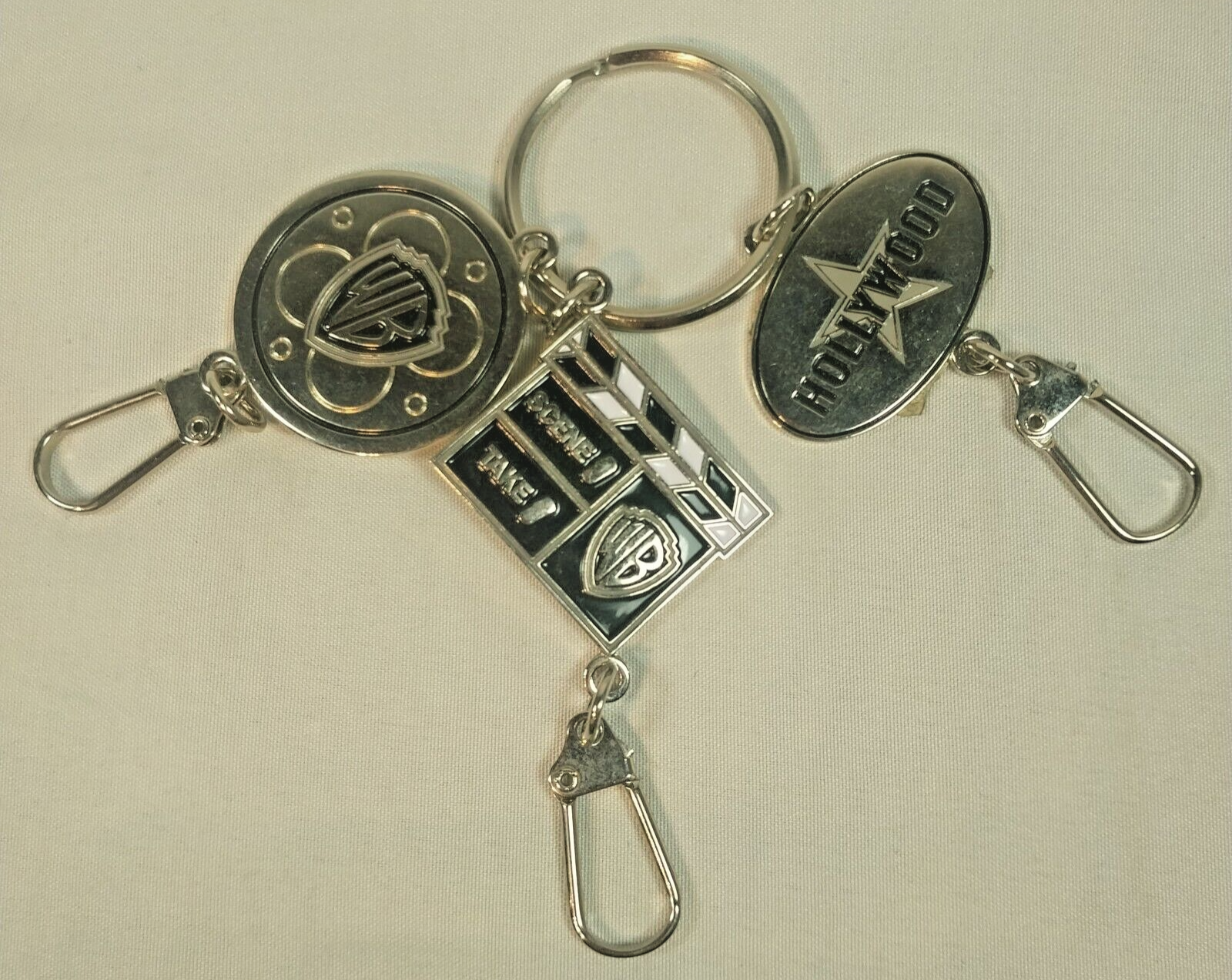 Vintage 2000 Warner Bros Hollywood Scene Take Triple Charm Keychain