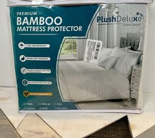 NEW Premium SOFT, QUIET, WATERPROOF Bamboo Mattress Protector. KING