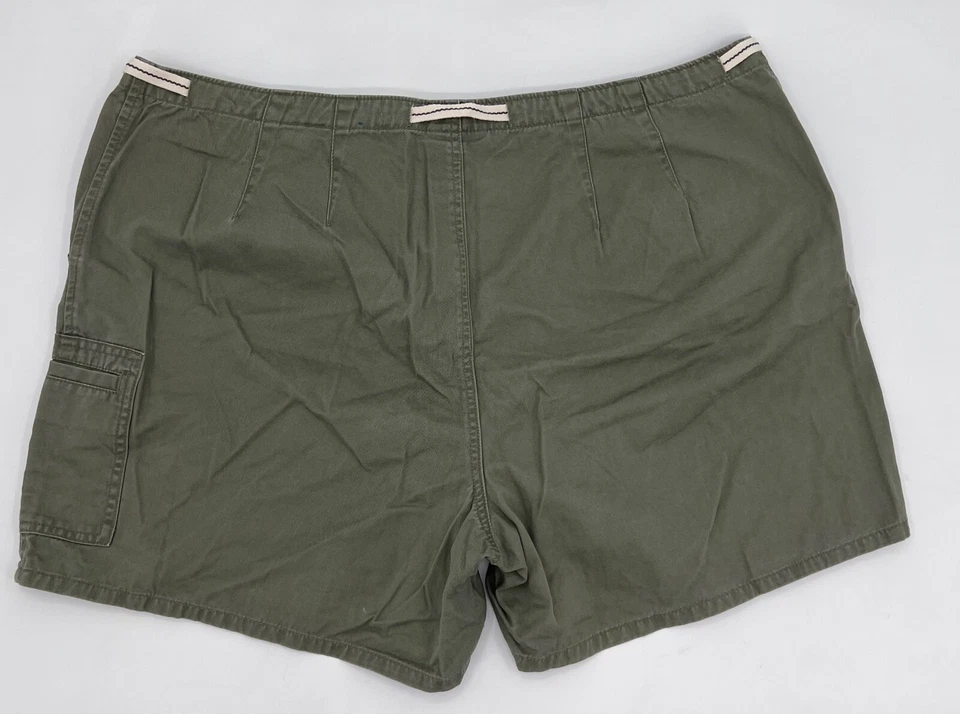 Shorts jeans feminino Venezia 20 verde chino cáqui utilitário namorado cordão - Imagem 2 de 4