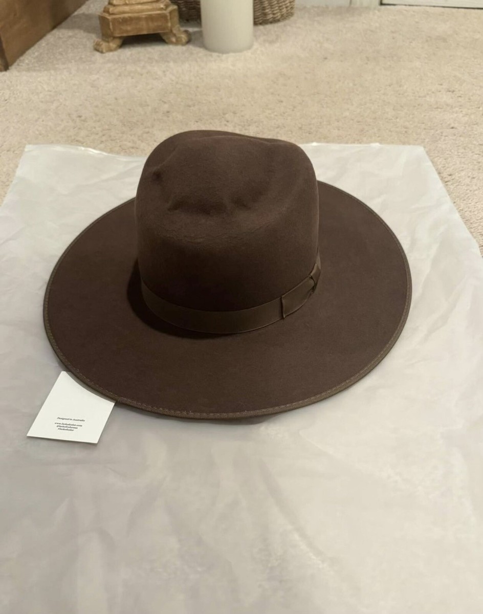 Lack of Color The Rancher Hat Medium Womens Brown Felt 57cm 