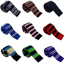 Men's Knit Ties Knitted Tie Necktie Narrow Slim Skinny Wedding Groom Party