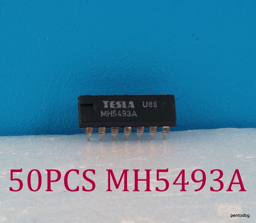 50 PCS MH5493A TESLA /SN5493A/SN7493/SN8493A/  MILYTARY  BINARY COUNTER
