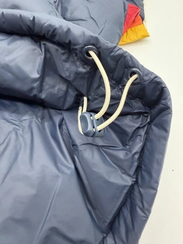 New Marine Layer Archive Boreal Puffer Vest Navy White Stripe Chevron Jacket XXL image 10