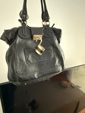 Authentic Vintage Chloé Paddington Handbag -Black Leather