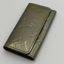 Louis Vuitton Monogram Vernis 4 Key Holder metallic greenish-gray