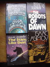 Vtg BCE Isaac Asimov Book Lot Robots of Dawn and Empire The stars Like Dust