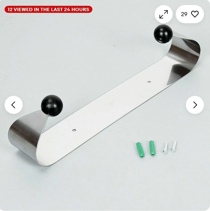 Toallero de papel debajo del gabinete montaje en pared estante de acero cocina acero inoxidable Foto 2 de 4