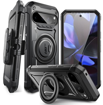 Handyhülle für Pixel 9 Pro XL Supcase Case Cover Futeral Tasche Etui Schwarz