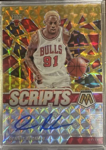 Dennis Rodman Gold Scripts Auto Card