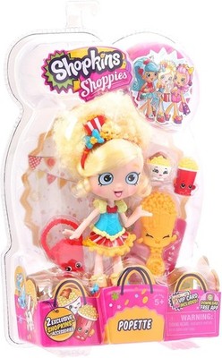 RANGS Japan Shopkins Shoppies Popette with 2 exclusive Shopkins New 5+ Kids Gift