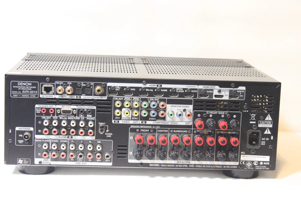 Sintoamplificatore Denon AVR-3313 7.2 DTS HD AUDIO LAN USB ARC 4K - Immagine 3 di 4