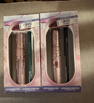 Maybelline New York Sky High Mascara & Lasting Drama Eyeliner Set, wasserfest