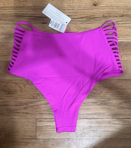 L*Space Harrington Bitsy Bikini Bottom In Bright Fuchsia Sz Med NWT Retail: $99 - Picture 6 of 7