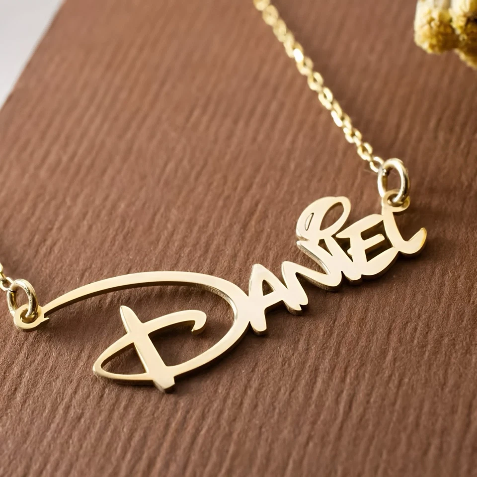 Custom Name Necklace Gold – Personalisierte Namenskette, Script, 40–45 cm - Bild 2 von 4