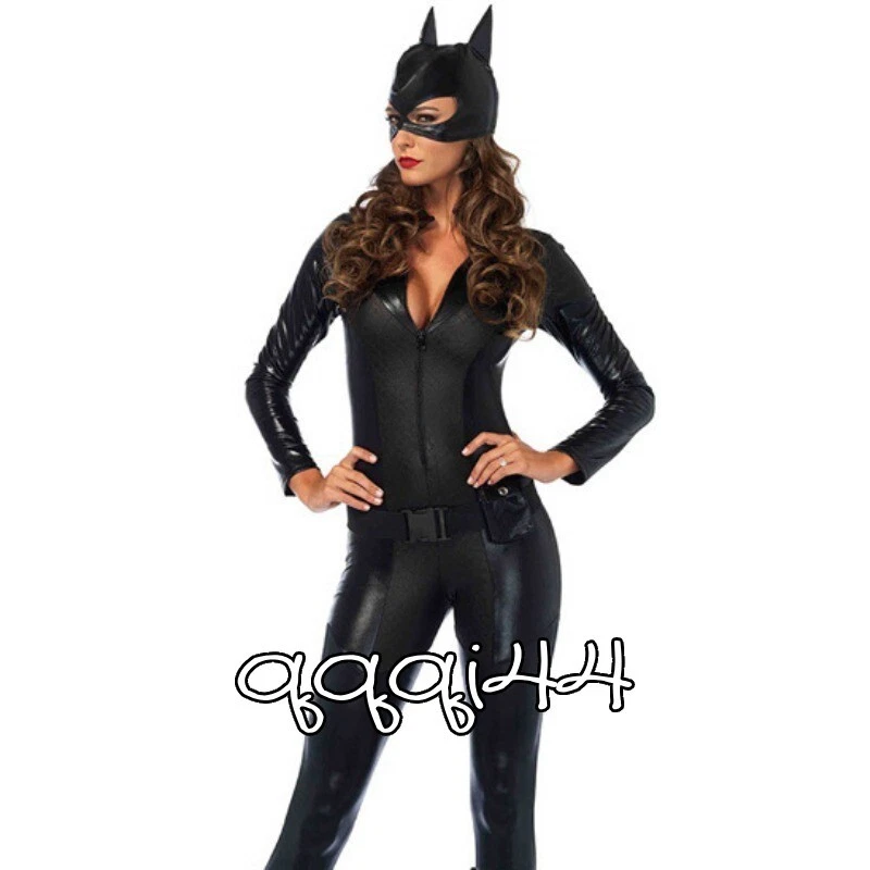Women Suit The Dark Knight Cosplay Catwoman Rises Selina Costumes Jumpsuit Party - Image 4 of 4