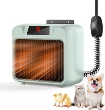 600W Wall-Mounted Dog House Heater Safe  Efficient Heating w/Anti-Chew Cord