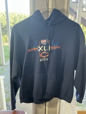 Vintage Mens Medium Heavyweight Chicago Bears Football Super Bowl XLI Hoodie