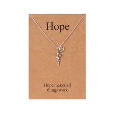 Hope Necklace - Mustard Seed Faith Cross Pendant Necklace for Women, Mother's...