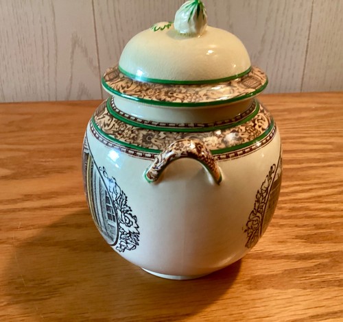 Adams English Ironstone Cries Of London 5” Jar w/Lid Handles Milkmaid/ Matches - Picture 5 of 19