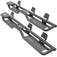 Two Raised Steps Running Boards for 2015-2025 Ford F150 F-150 Super Crew Cab