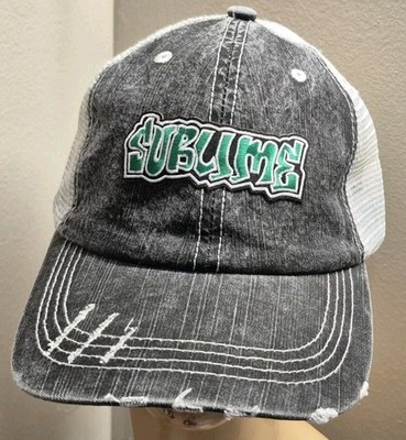 SUBLIME Hat Distressed Baseball Cap Black & Gray Mesh Hat Sublime Band Music Hat